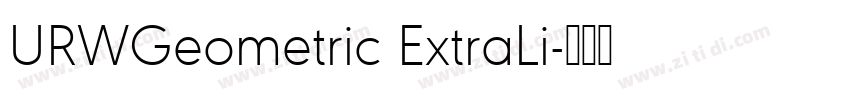 URWGeometric ExtraLi字体转换
